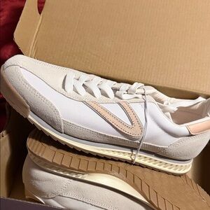Tretorn White and Pink Sneakers